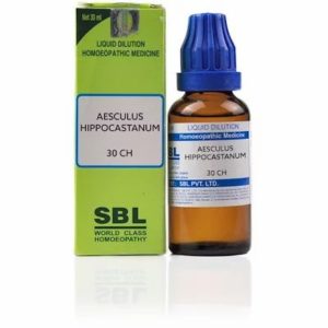 Aesculus Hippocastanum 30CH 30ml Best Homeopathic Medicine For Bleeding Hemorrhoids Painful Piles Varicose Veins Backache SBL