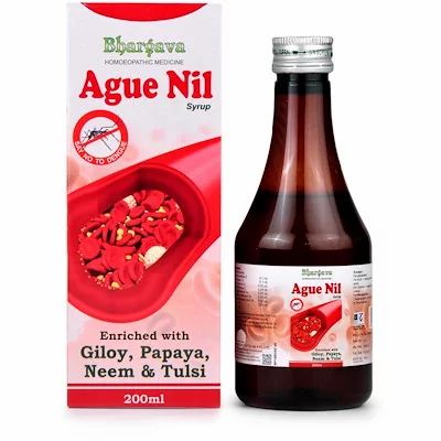 Ague Nil Syrup 200ml Best Homeopathic Syrup For Powerful Immune Booster Protect From Dengue Virus High Temperature Dr.Bhargava