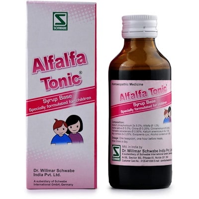 Alfalfa Tonic For Children 100ml Best Homeopathic Syrup For General Weakness Lethargy And Lack Of Appetite In Children Schwabe