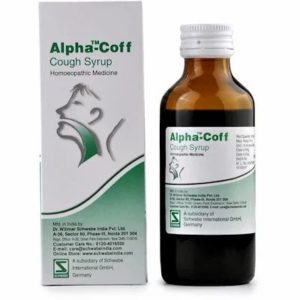 Alpha Coff Cough Syrup 100ml Best Homeopathic Medicine Helps In Bronchitis Wheezing Dry Cough With Vomiting Breathless Schwabe