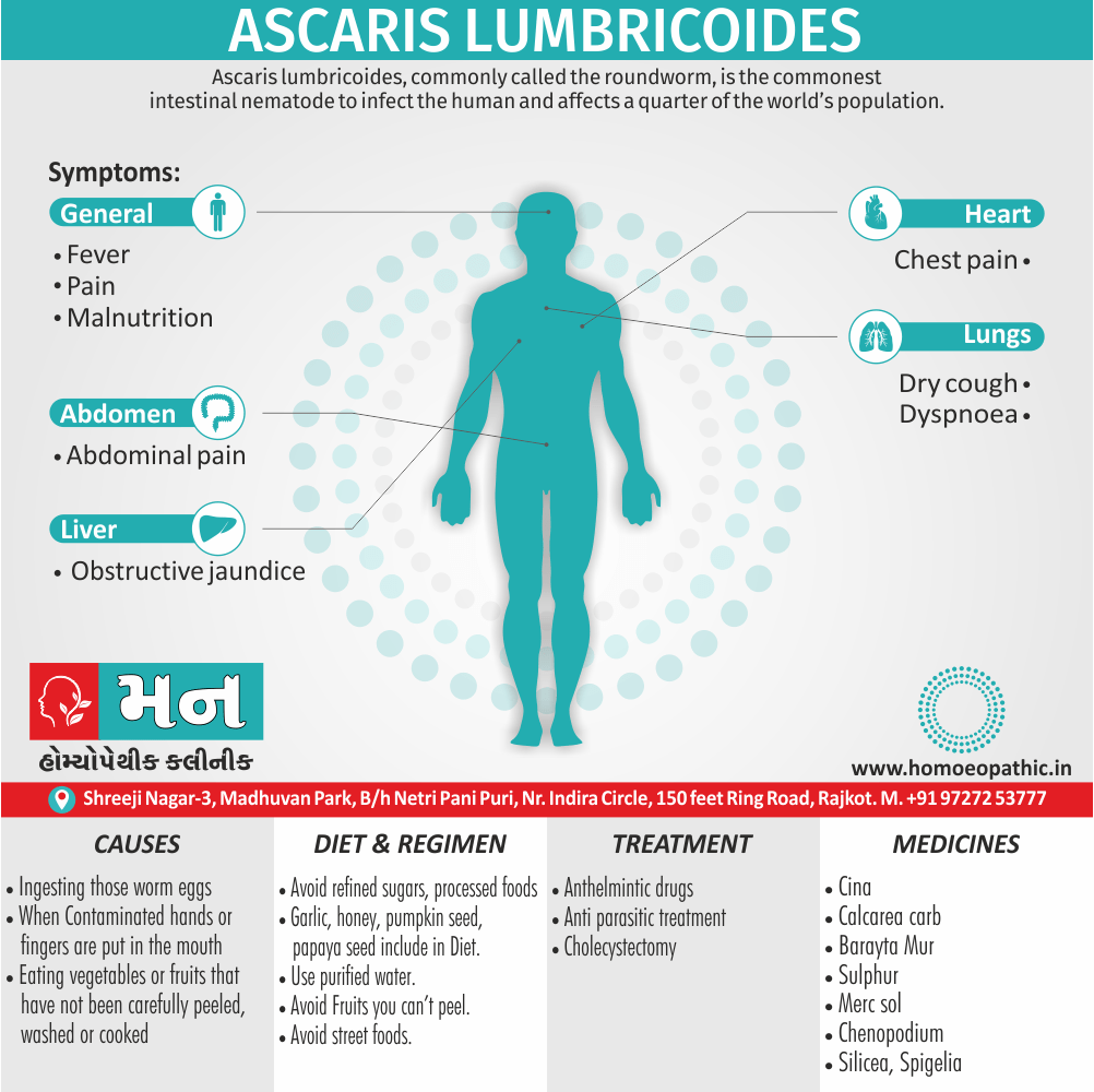 Ascaris Lumbricoides Definition Symptoms Cause Diet Regimen Homeopathic Medicine Homeopath Treatment in Rajkot India