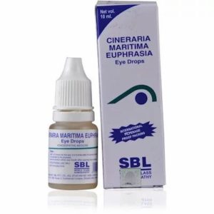 Cineraria Maritima Euphrasia Eye Drops SBL 10ml Best Homeopathic Medicine Relief From Dry Eyes Irritation Burning Eye Strain Eye Strain