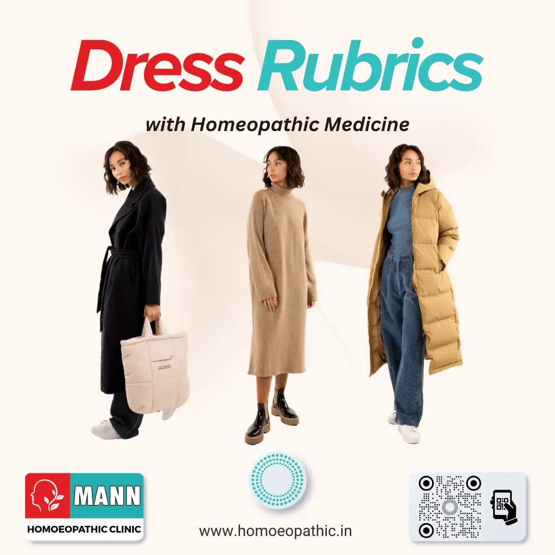 ​Dress Rubrics in Homeopathy Dress Rubrics in Homeopathy Dress Rubrics with Homeopathic Medicine Homeopathic Repertory