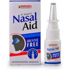 Nasal Aid Spray 10ml Best Homeopathic Medicine For Sneezing Rhinitis Sinusitis Nasal Allergy Blocked Nose Thick Discharge Bakson