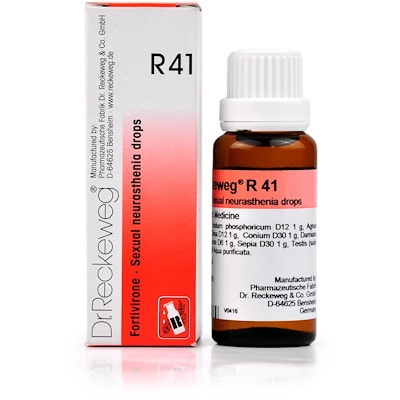 R41 Fortivirone Sexual Neurasthenia Drops 22ml Homeopathic Medicine For Premature Ejaculation Erection Defect Nightfall Weakness Dr. Reckeweg