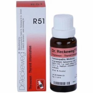 R51 Thyreosan Thyreosan Drops 22ml Best Homeopathic Medicine Useful In Emaciation Weakness Sweating Palpitations Thyroid Dr. Reckeweg