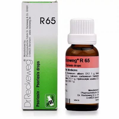 R65 Psoriasin Psoriasis Drops 22ml Best Homeopathic Medicine For Psoriasis Vulgaris Psoriasis Like Eczema Relieves Itching Dry Skin Discharge From Skin Eruptions Dr.Reckeweg