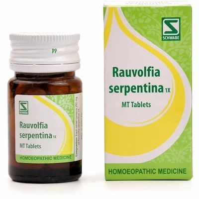 Rauvolfia Serpentina 1X Tablets 20gm Best Homeopathic Tablets Regulates High Blood Pressure Palpitations Irritability Restlessness Sleeplessness Schwabe