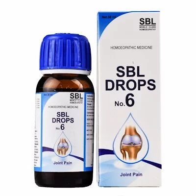 SBL No.6 Joint Pain Drops 30ml Best Homeopathic Medicine Relieve Pain In Arthritis Sprains Joint Swelling Muscle Cramps