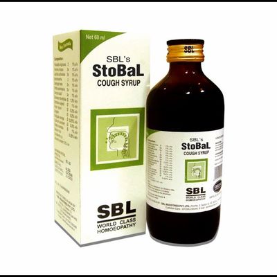 StoBaL Cough Syrup 60ml Best Homeopathic Medicine For Cough Cold Laryngitis Bronchitis Tracheitis SBL