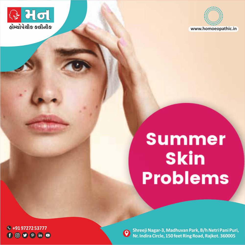 Summer Skin Problems Definition Symptoms Cause Diet Homeopathic Medicine Treatment Homeopathy Doctor Clinic in Rajkot Gujarat India