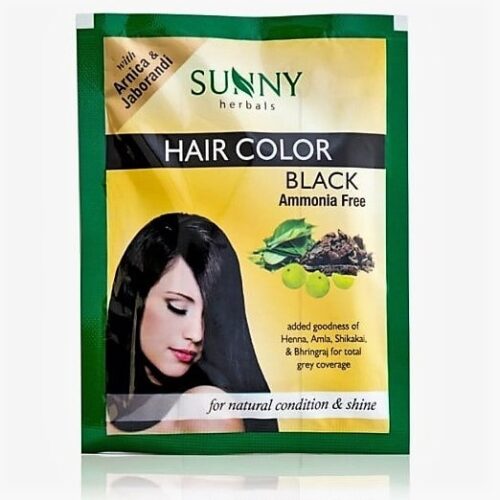 Sunny Hair Color Black Bakson How to use for Grey hair Prevents hair fall Reduces dandruff silky hair soft Strengthens the hair root Front