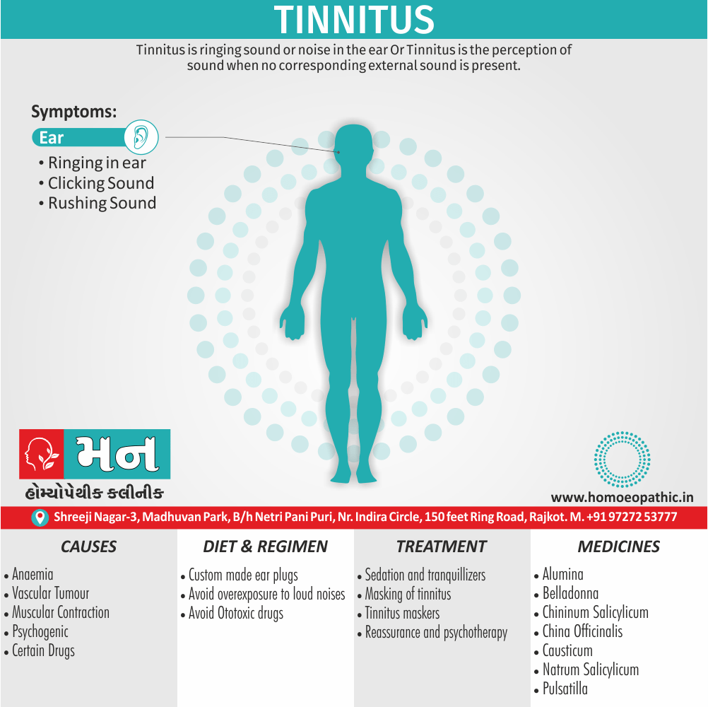 Tinnitus Cause Diet Homeopathic Medicine Treatment Homeopathy Doctor Clinic in Rajkot Gujarat India